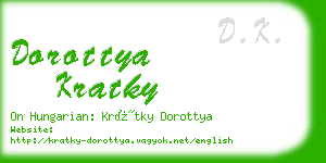 dorottya kratky business card